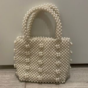 Faux Pearl Handbag